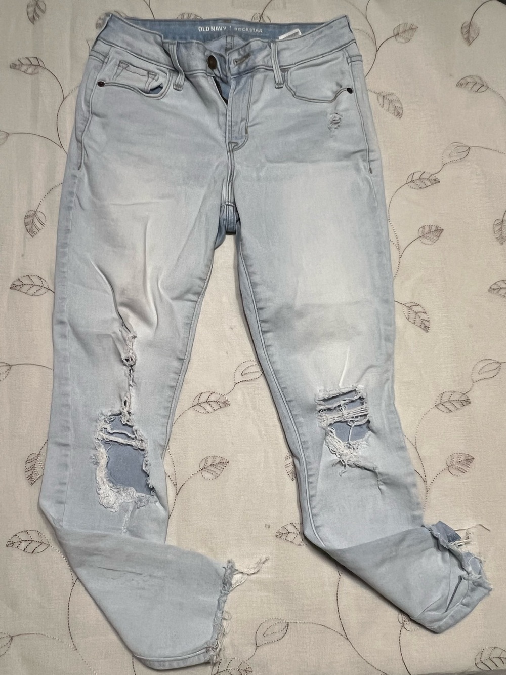 Old Navy Light Blue Ripped Skinny Jeans N5.1 size 4